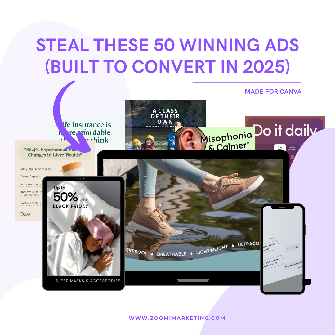 50 Winner Static Ads Canva Template (2025 Edition)